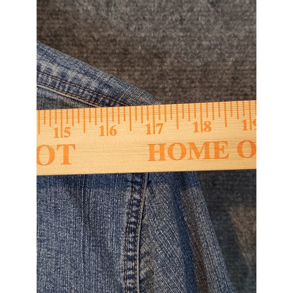 Dressbarn Denim Jacket Women's 2X Blue Sequin Embellished Jean Coat Cottagecore - Picture 9 of 10